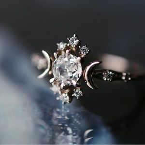 Sofia Zakia Rosecut Wandering Star Diamond Ring size 8.5